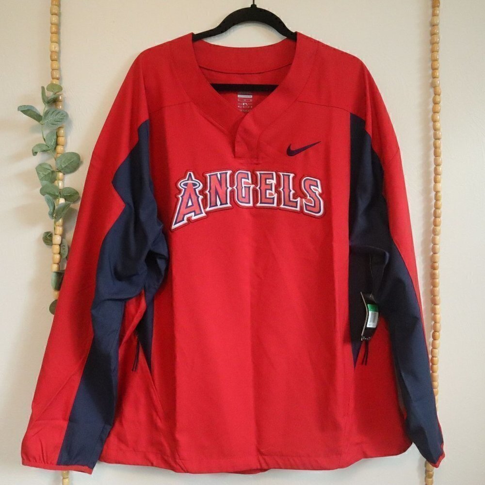 NWT Nike Angels Pullover Vneck Jacket Red Size XL